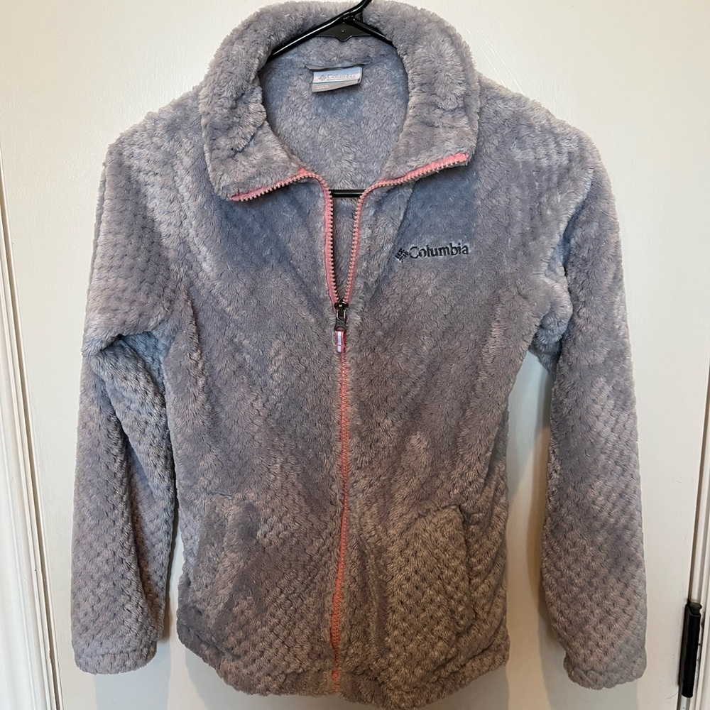 Columbia Soft Gray Fleece Jacket